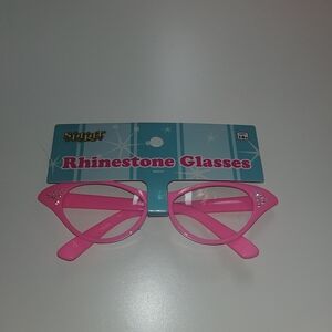 Britney Spears Inspired  Pink Rhinestone Glasses